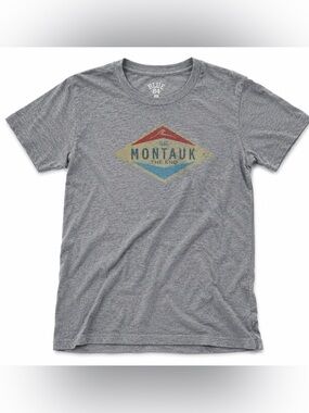 🌊 Blue 84 Montauk “The End” Heather Gray Graphic Tee XS